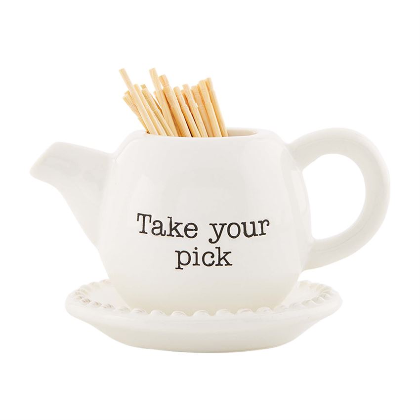 Toothpick Holder Basket with Sentiment (Various Styles)