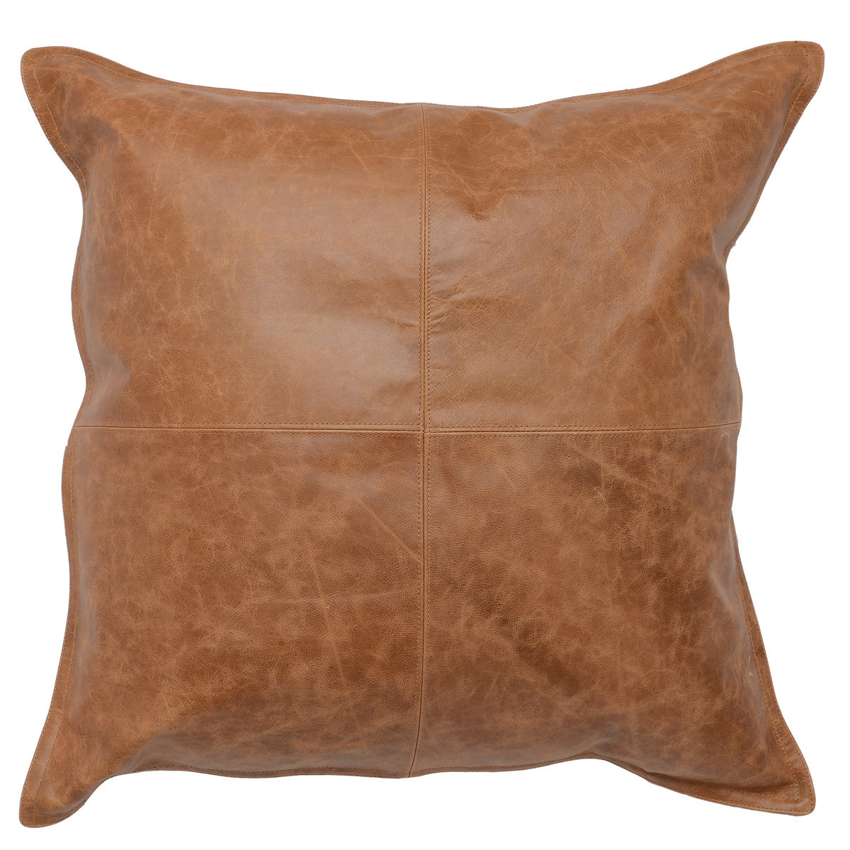 Leather Dumont Pillow, Chestnut