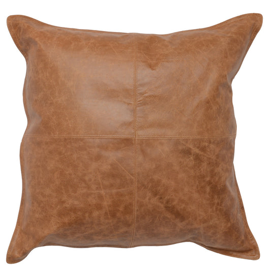 Leather Dumont Pillow, Chestnut