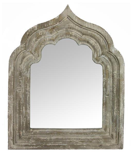 Weathered Wood Arch Mirror