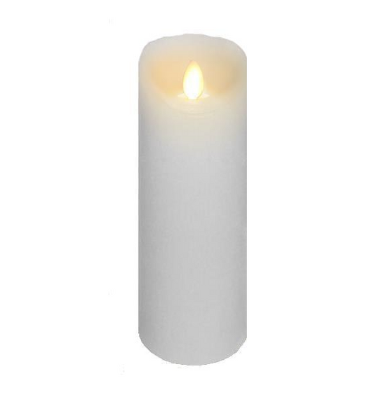 Wax Flickering Candle, 3"Wx 8"H (Various Colors)