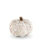 Medium Scalloped Wood Chip Pumpkin, White